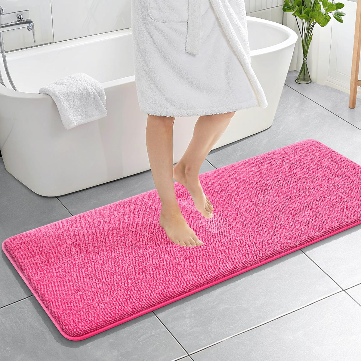 Memory Foam Bathroom Runner Rugs 59x20