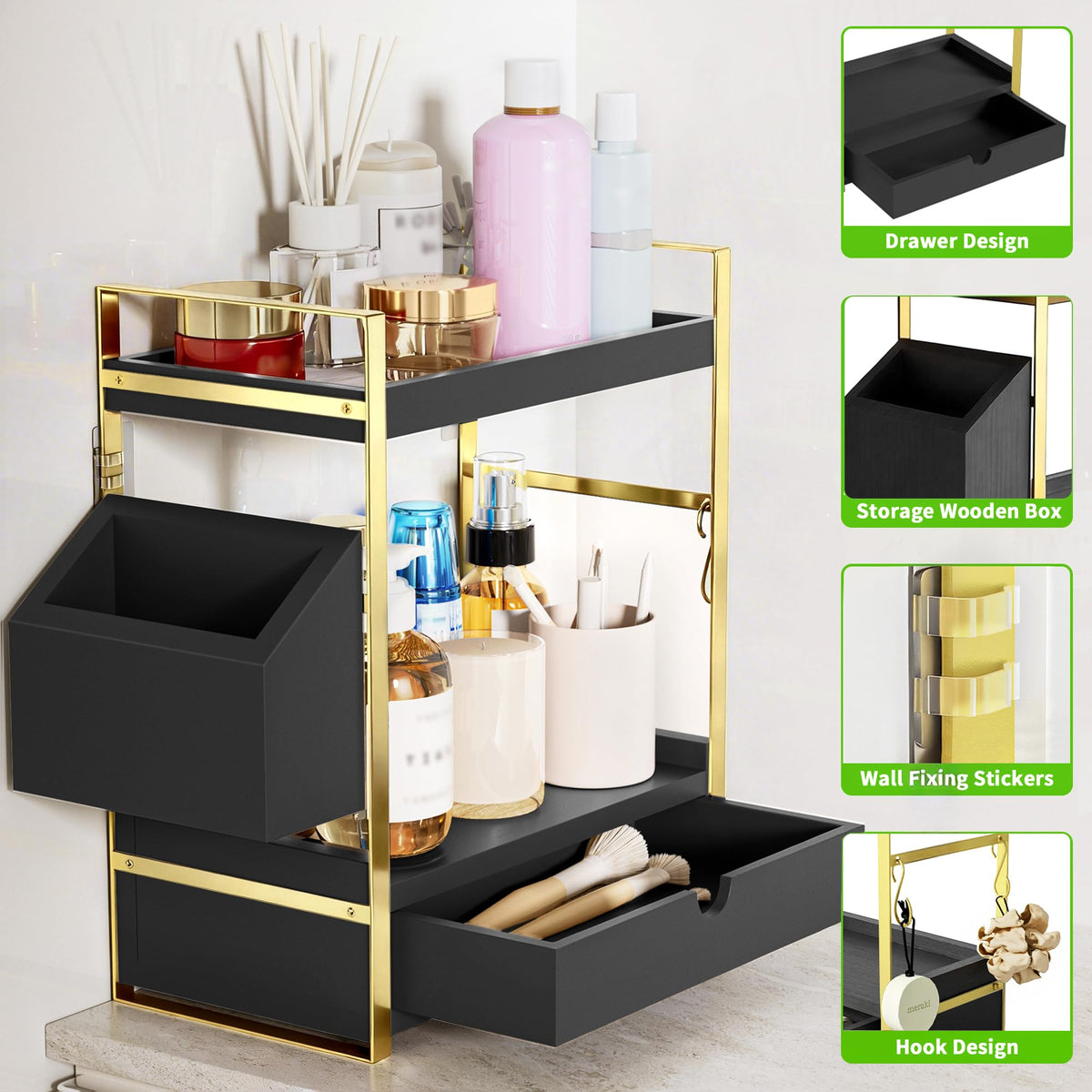 2 Tier Bathroom Counter Organizer