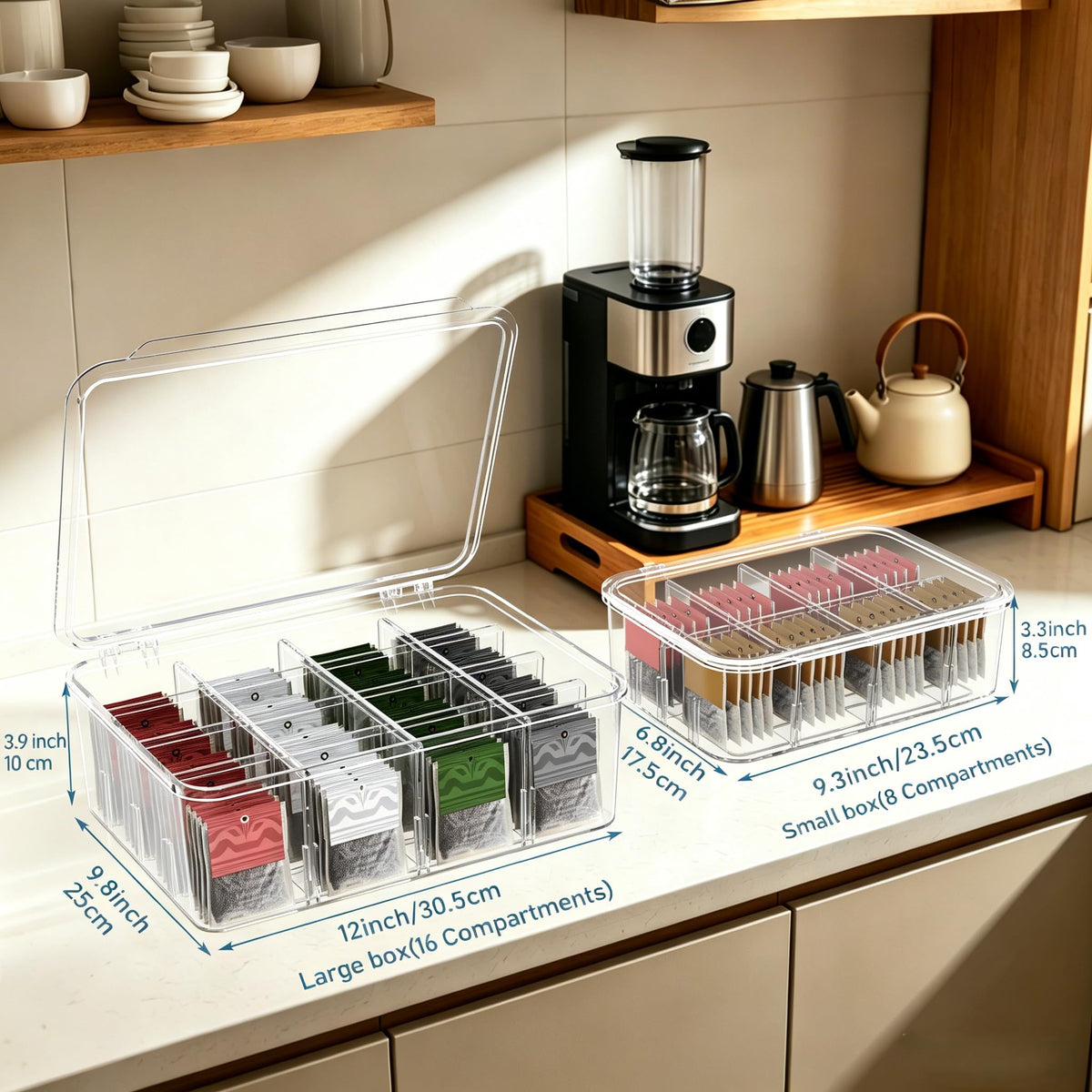 Tea Bag Organizer (24 Compartments)