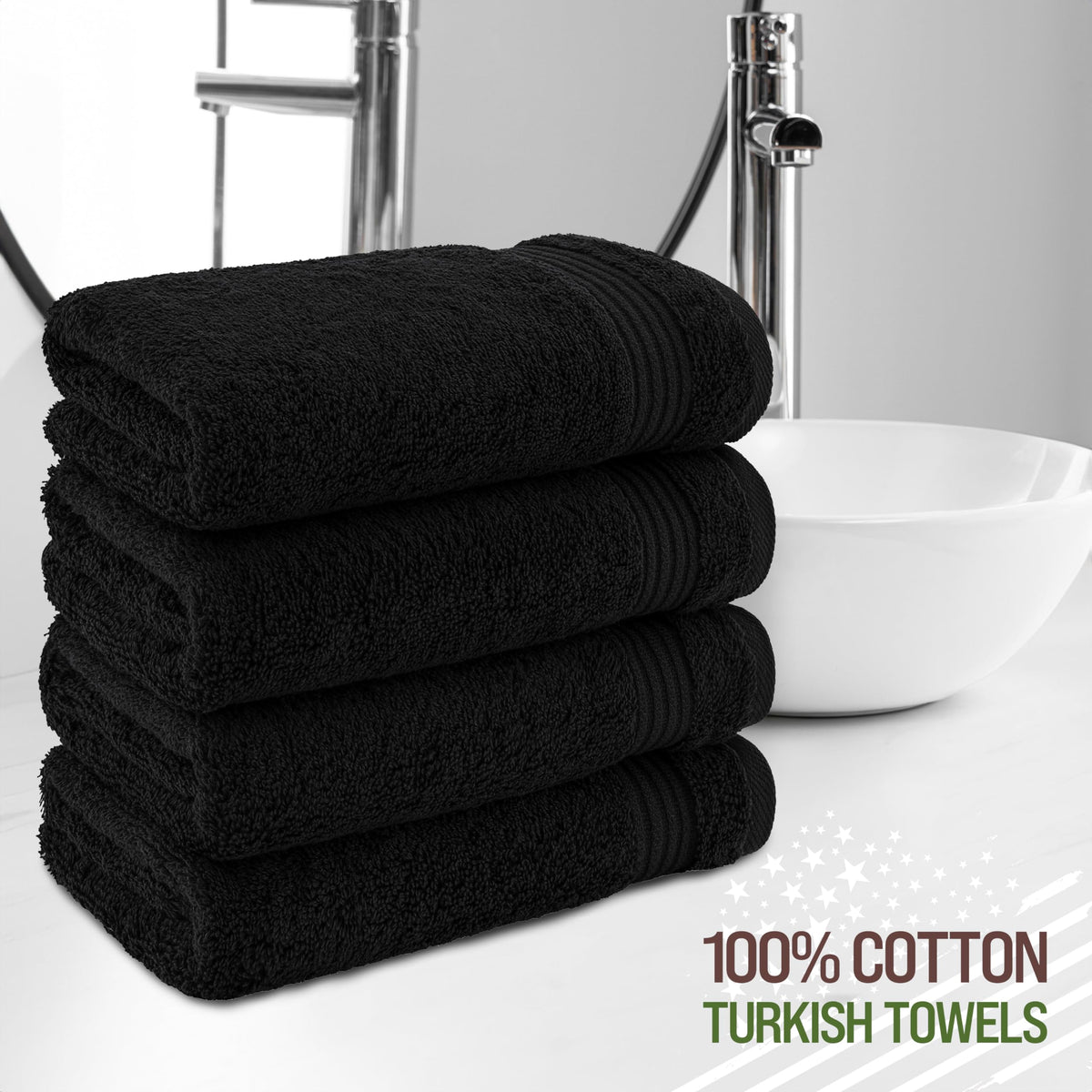 Hand Towels for Bathroom Set of 4 (4 Count)