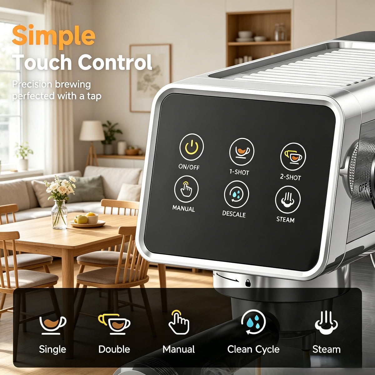 20 Bar Home Espresso Coffee Machine