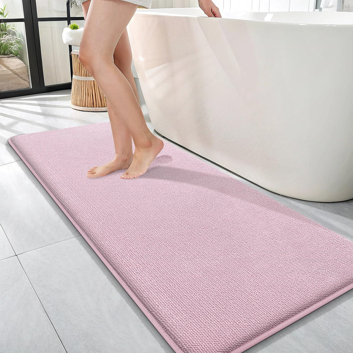 Memory Foam Bathroom Runner Rugs 47x17