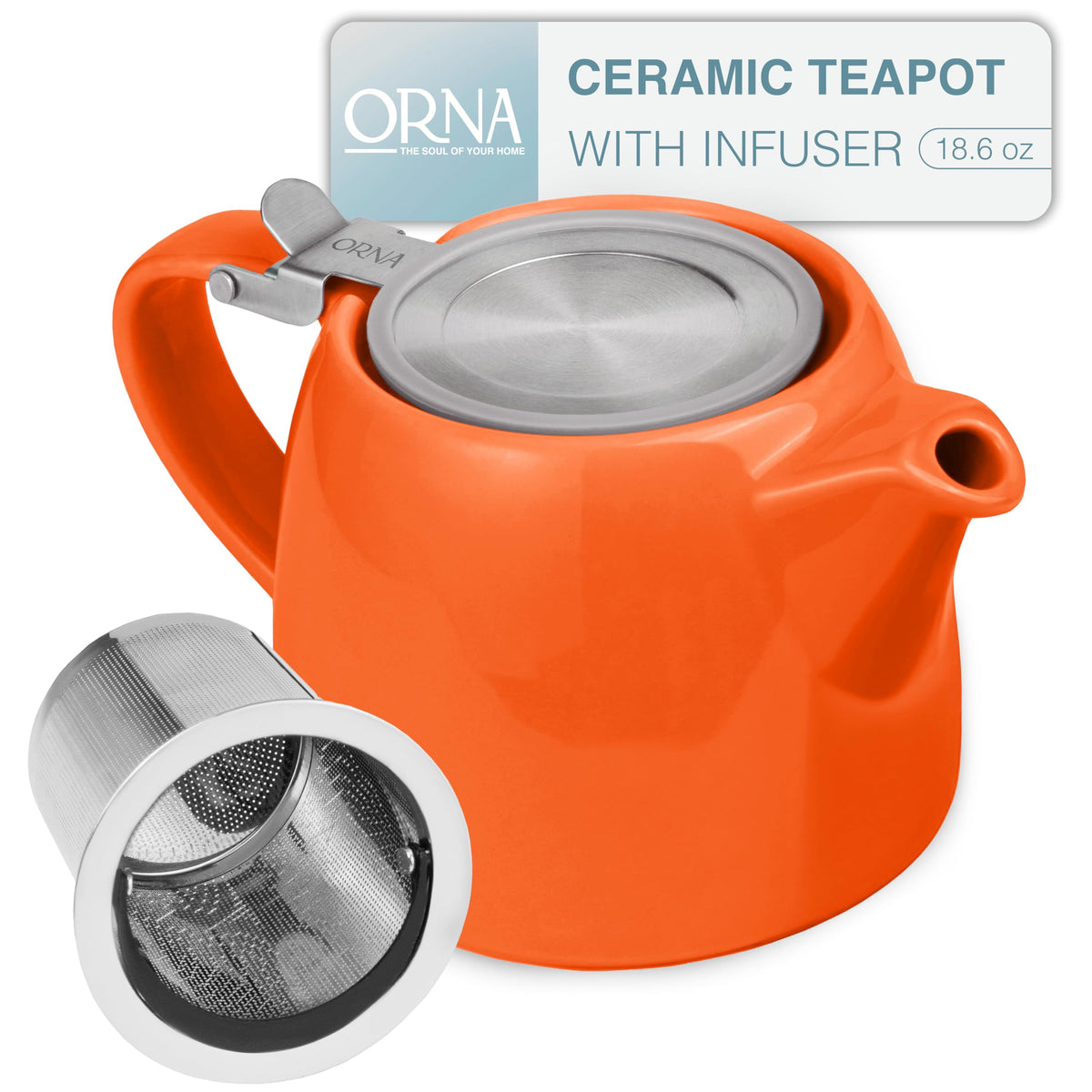 ORNA Ceramic Teapot with Tea Infuser