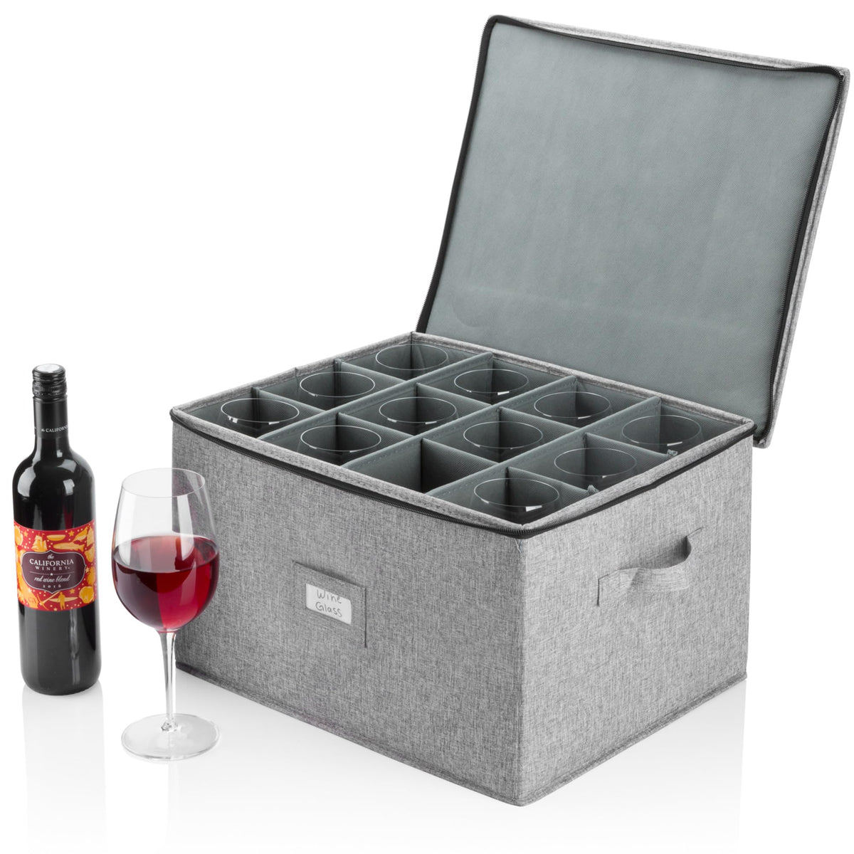 Hard Shell China Storage for Wine Glass