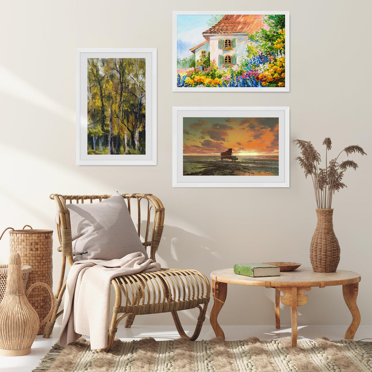 11x17 Solid Oak Wood Picture Frames (3 Count)