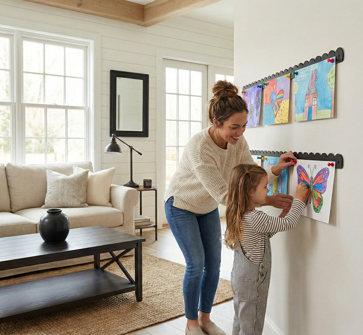 Scalloped Magnetic Art Display for Kids Artwork & Photos
