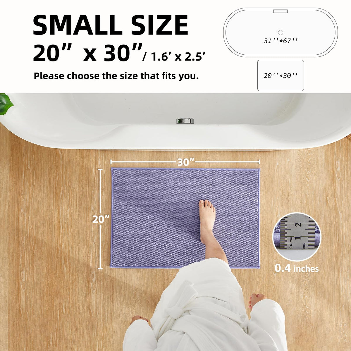 Bathroom Rugs Non Slip Washable