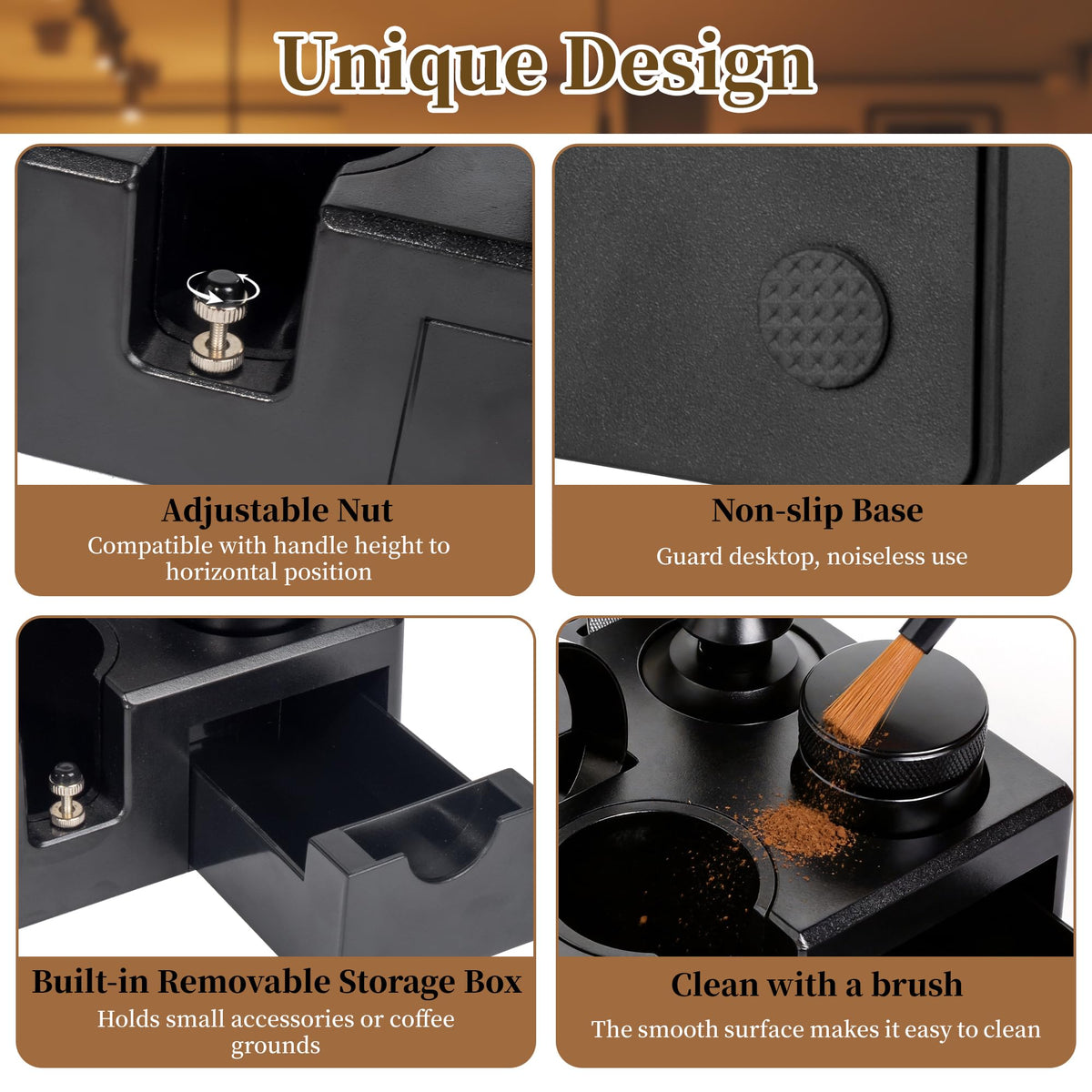 9 PCS 51mm Espresso Accessories Kit with Tamper Station