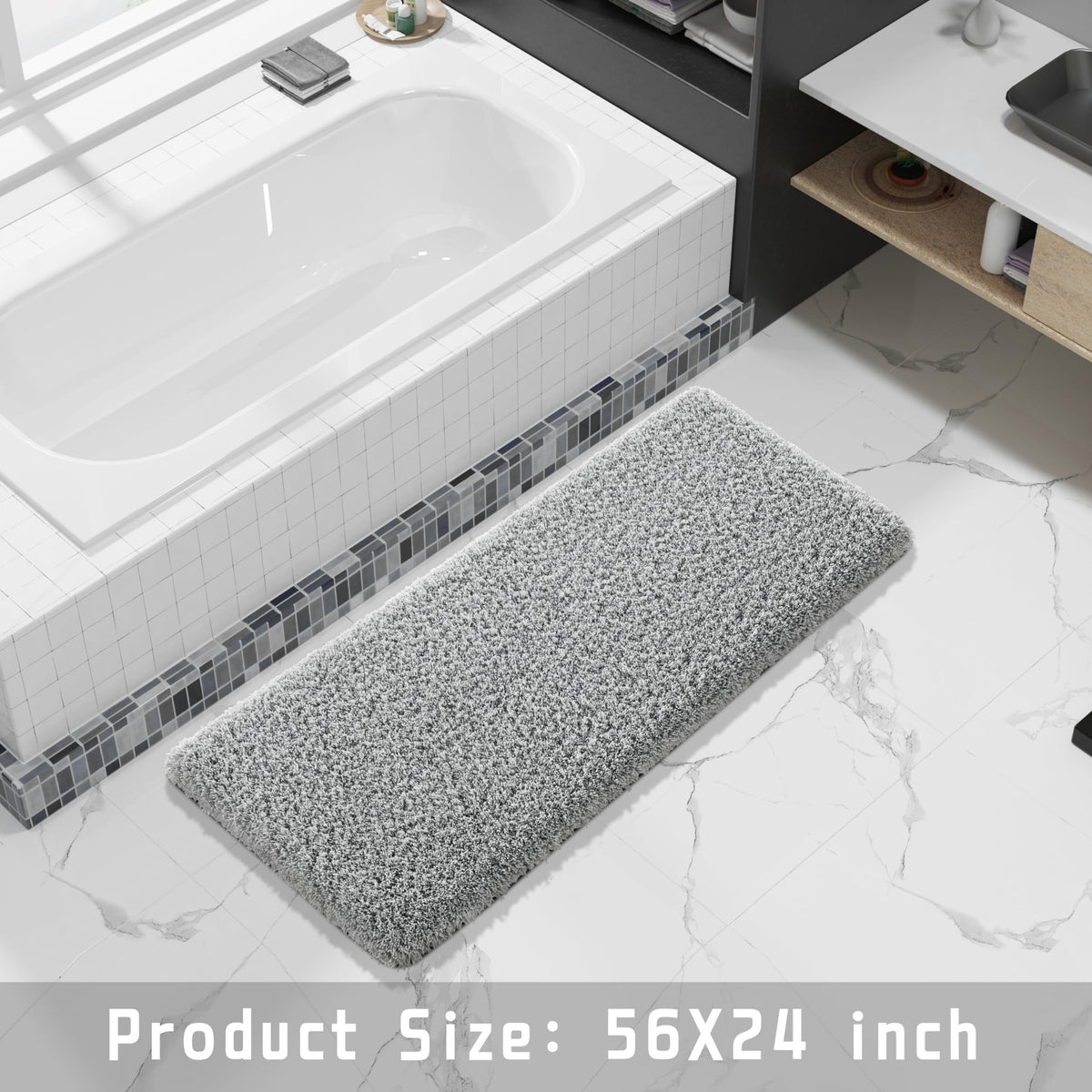 Fluffy Plush Bath Rug