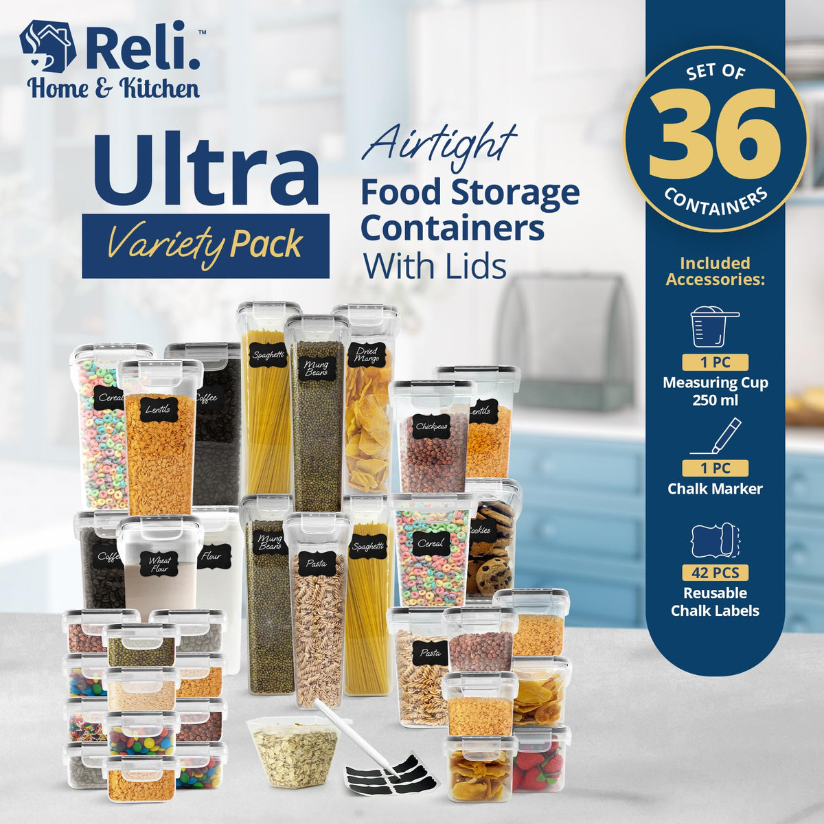 Pantry Organizers and Storage (36 Count)