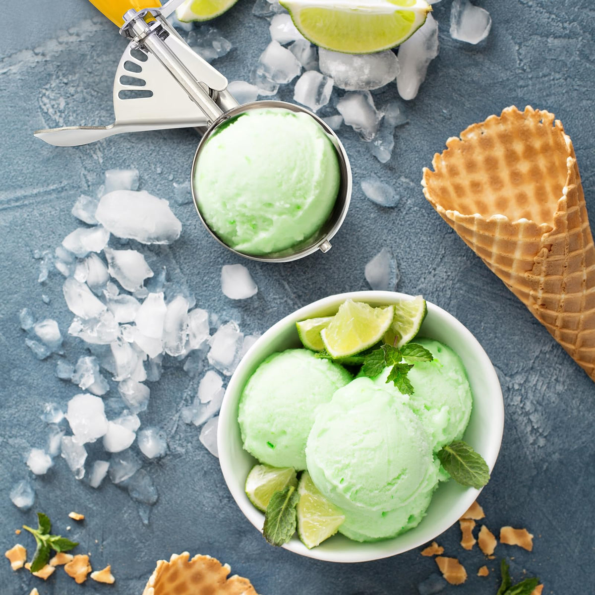 4 Pcs Ice Cream Scooper with Trigger