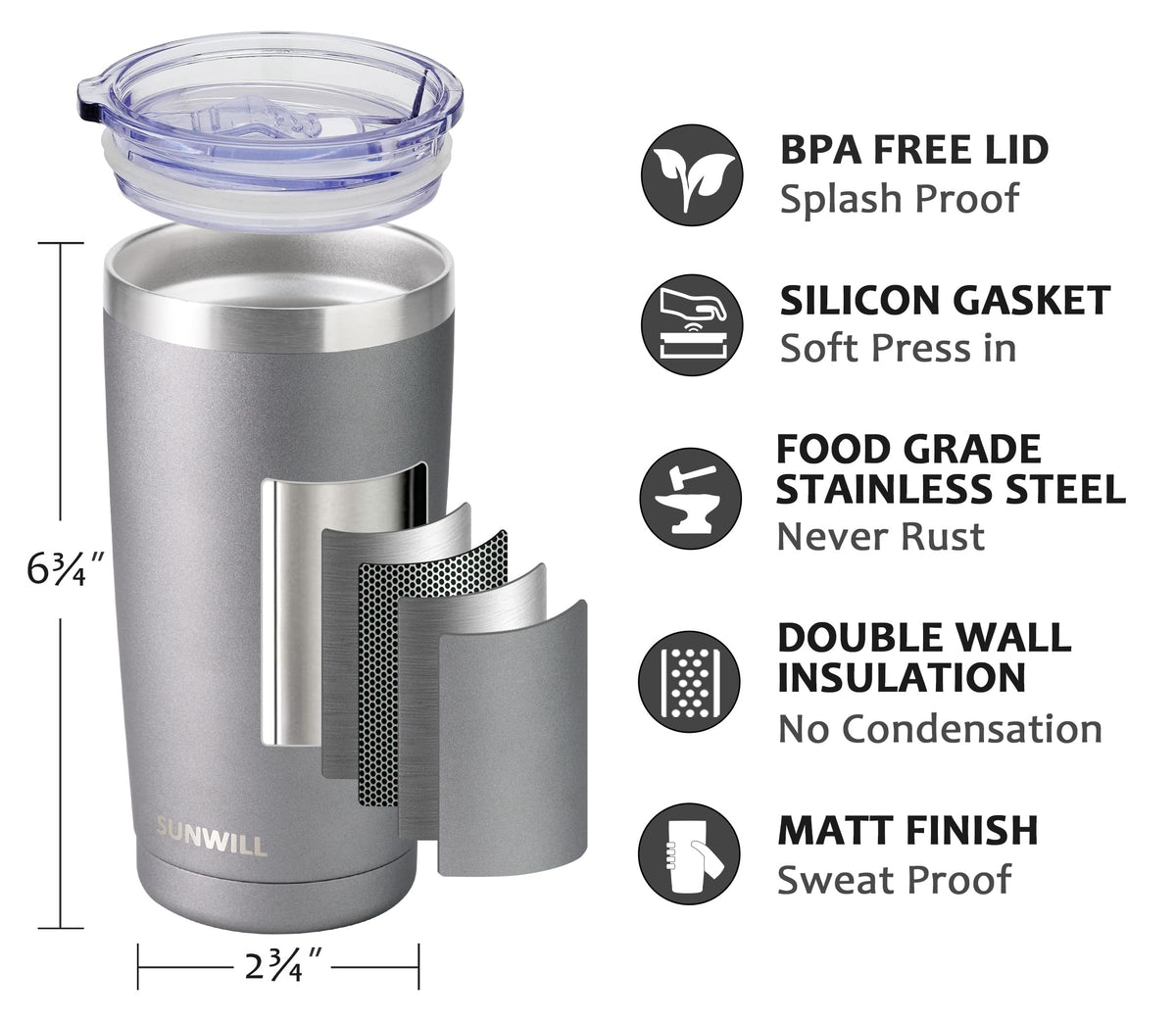 Travel Coffee Tumbler 20 oz