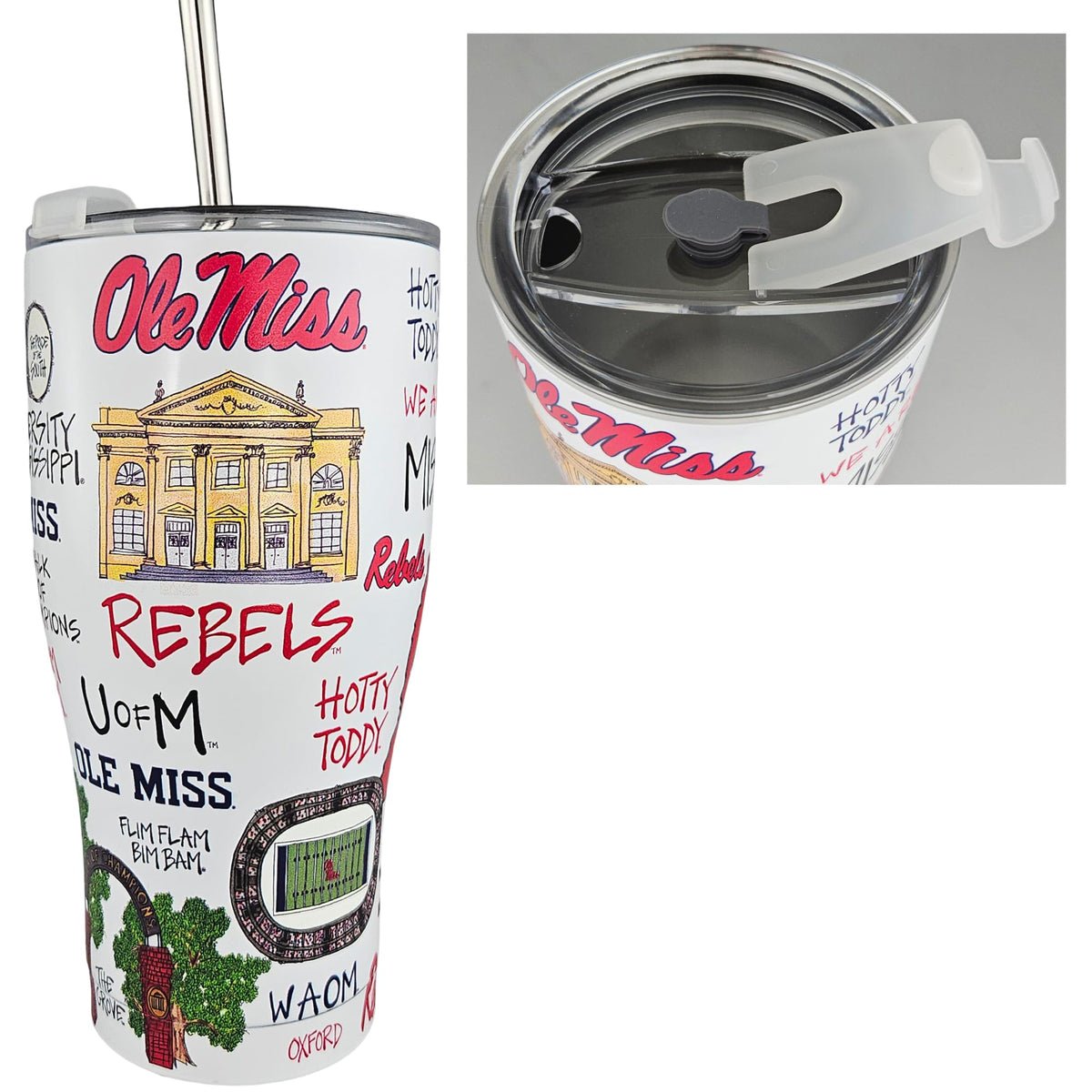 University of Mississippi 30oz Stainless Steel 3D Icon Mug w