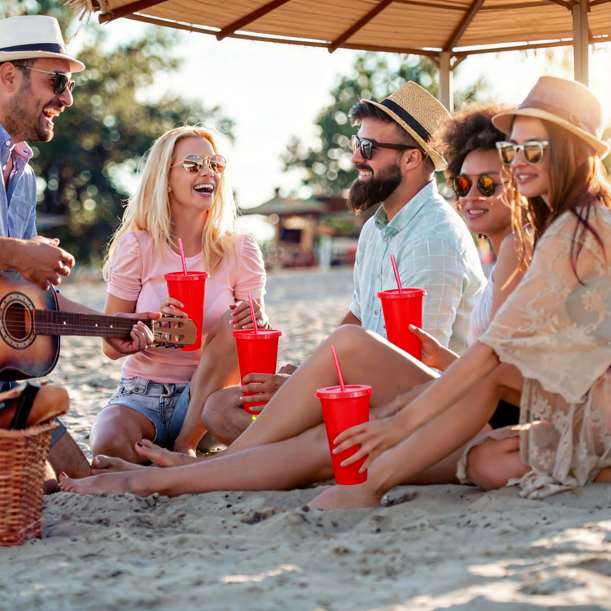 24 oz Reusable Plastic Cups (24 Count)