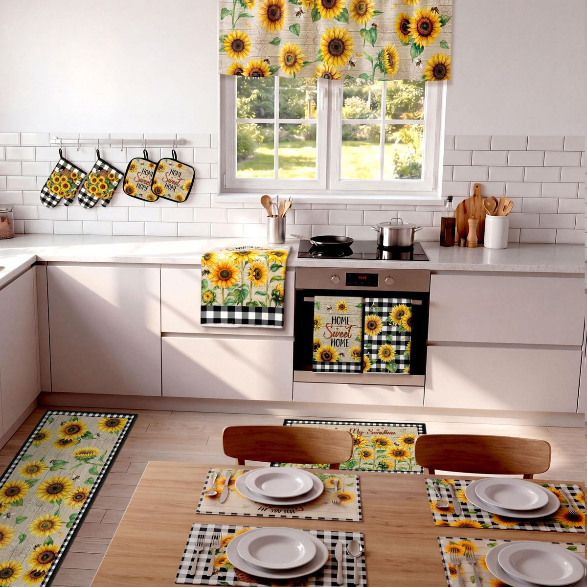 16 Pcs Sunflower Kitchen Decor Set (16 Count)