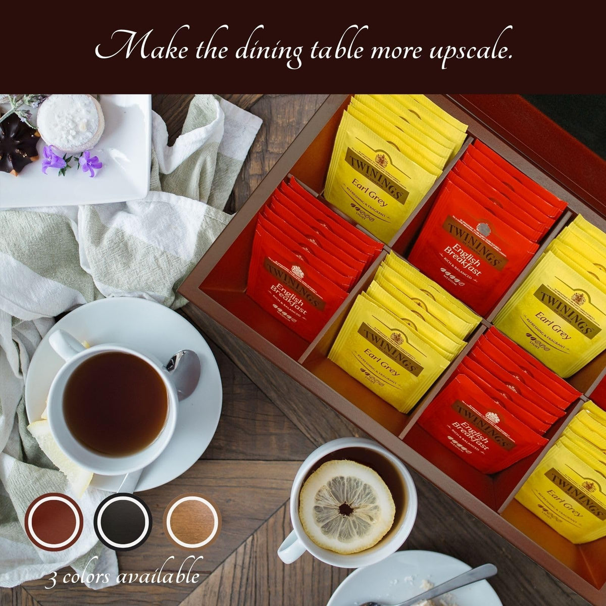 BJOYFUL&LOVED Wooden Tea Box