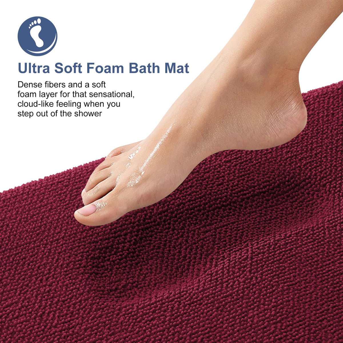 Memory Foam Bathroom Runner Rugs 70x24