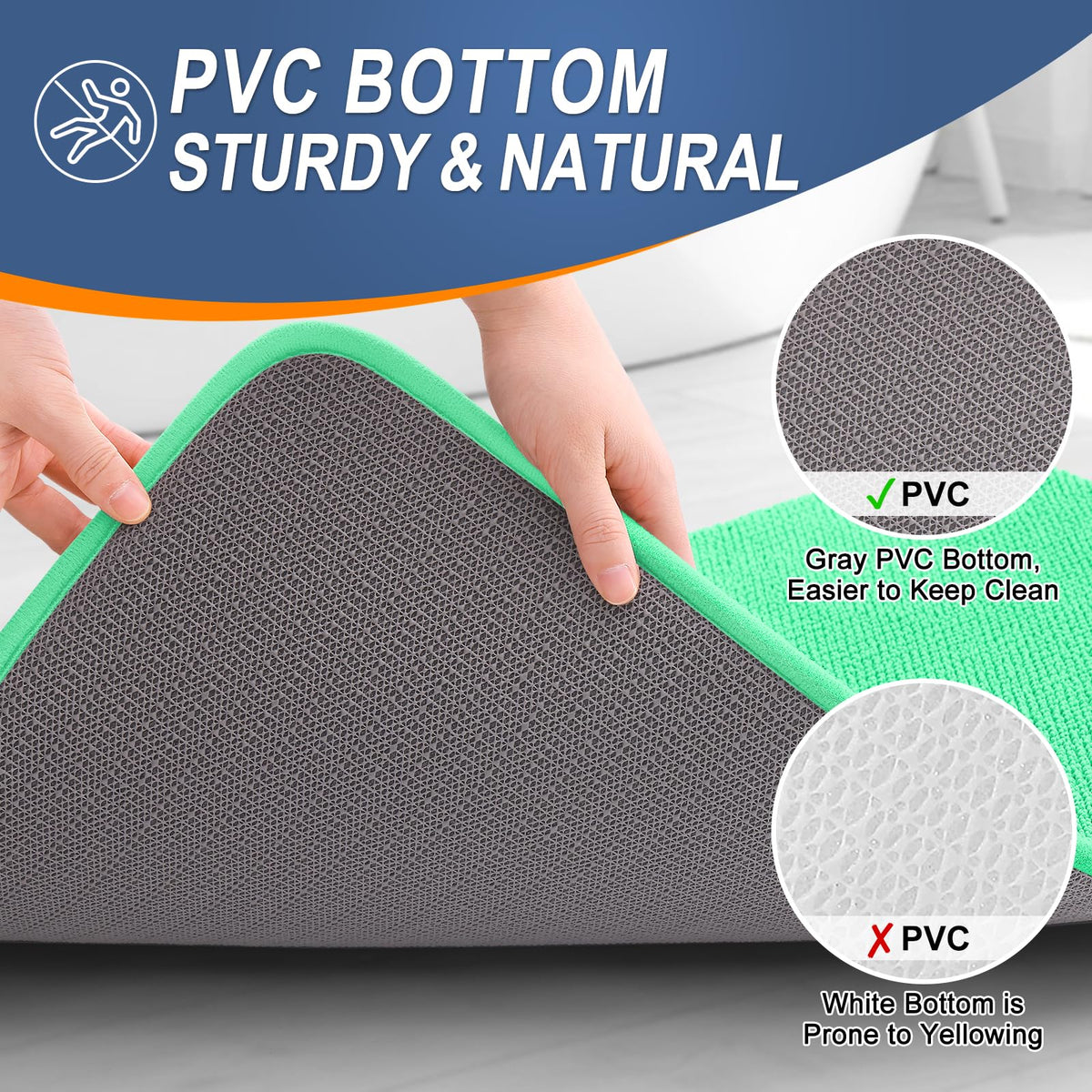Memory Foam Small Bathroom Rug 24x16