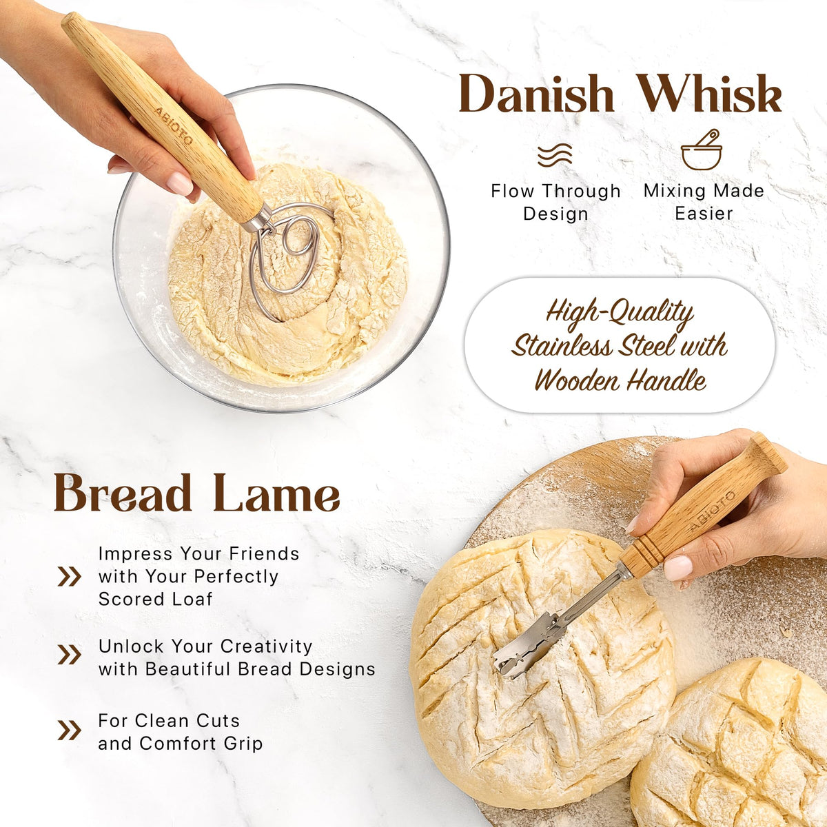 Sourdough Bread Starter Kit with Jar and Baking Supplies