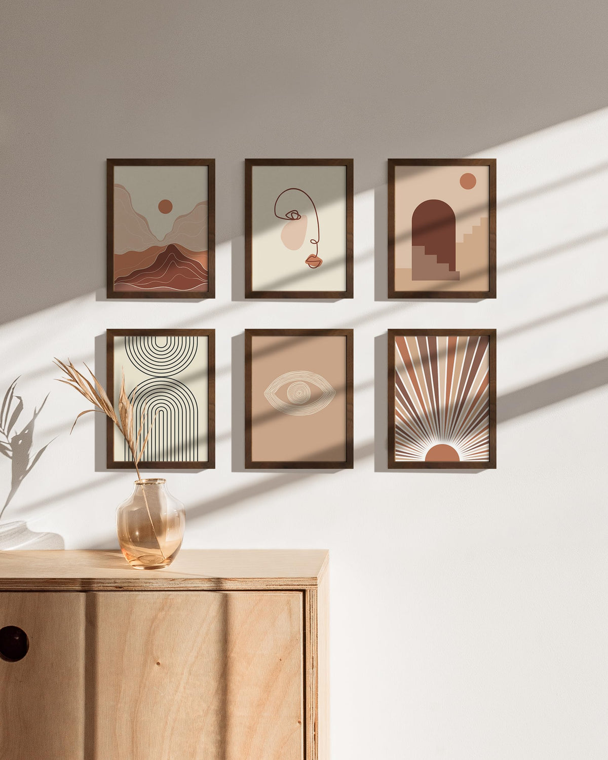 6x8 Walnut Oak Wooden Picture Frame