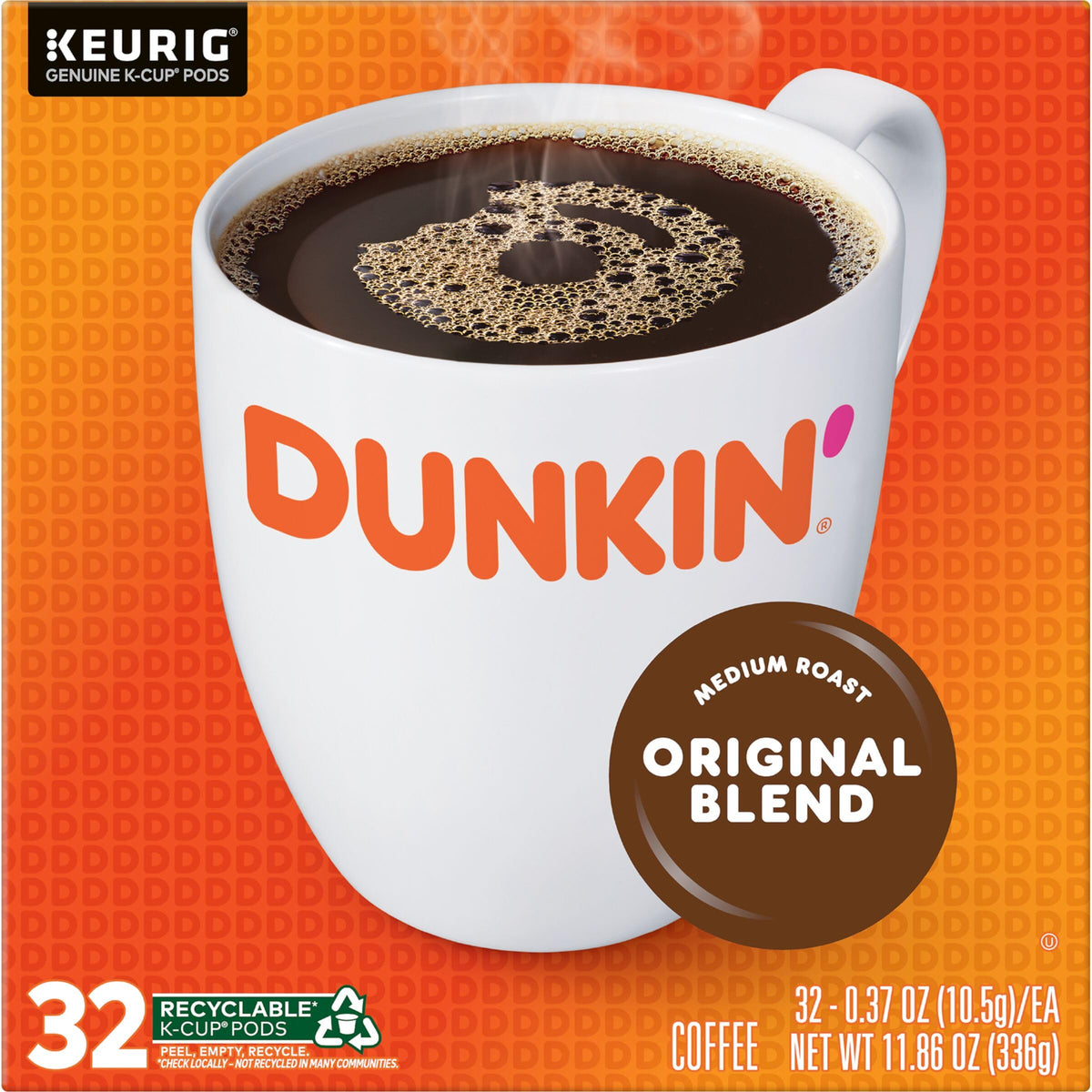 Dunkin’ Original Blend Medium Roast Coffee (32 Count)
