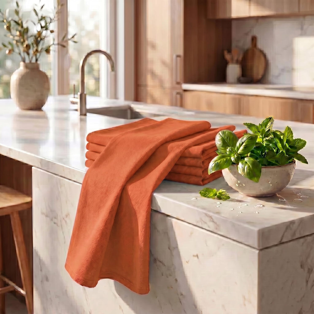 Kitchen Towels Cotton Dish Towels 20”x30” (6 Count)