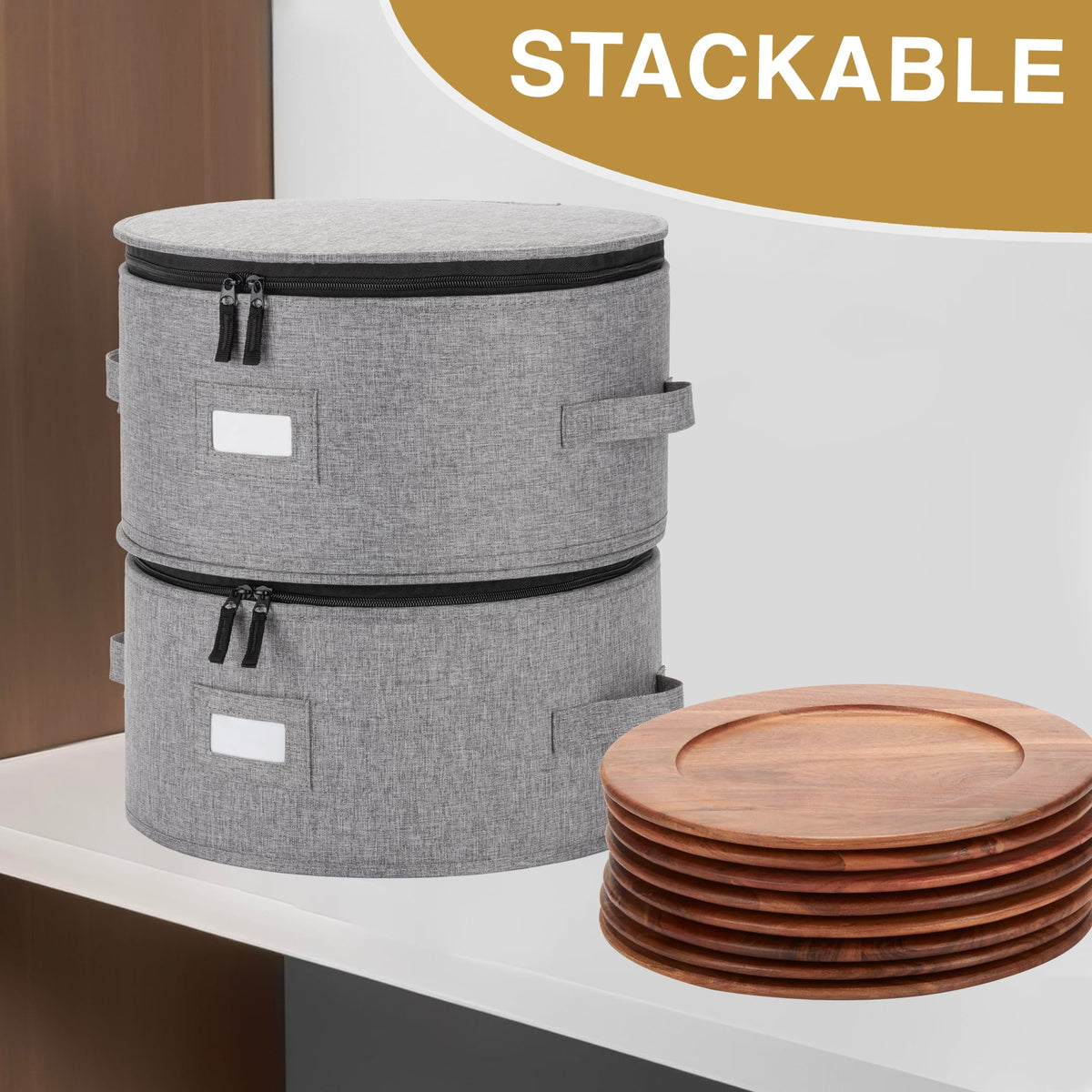 5PC China Storage Cases for Dinnerware
