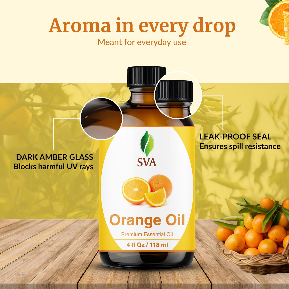 SVA Orange Essential Oil (4 Fl Oz)