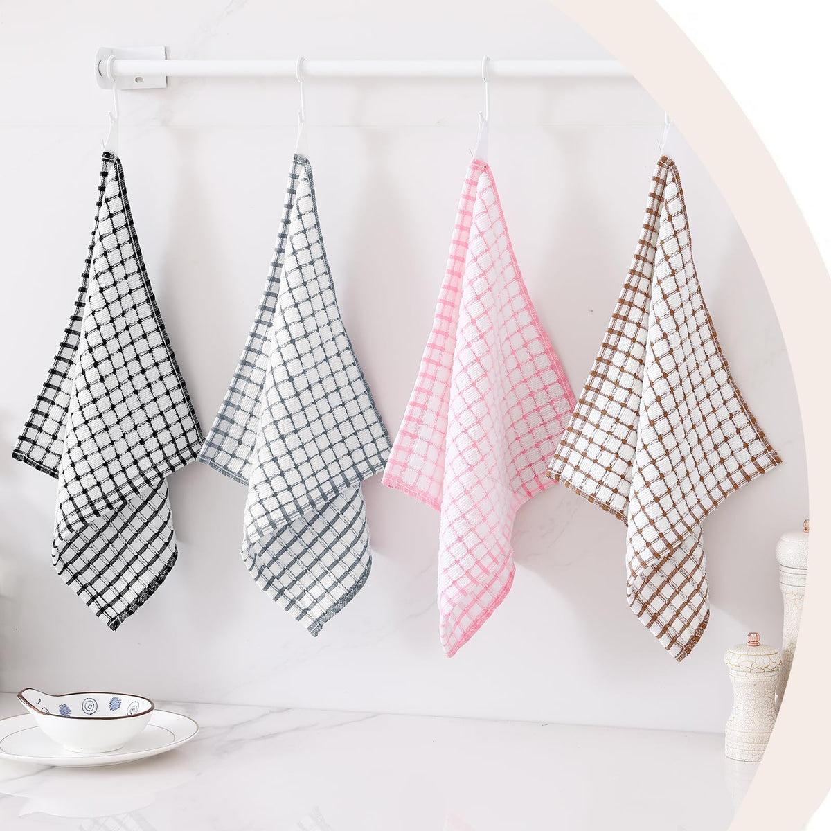 Cotton 12 Pack Terry Kitchen Dish Cloths (12 Count)