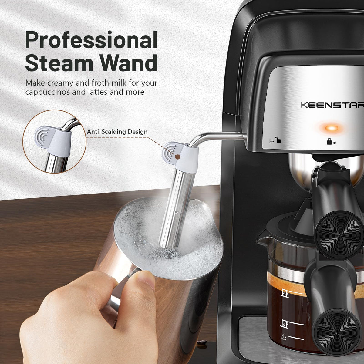 3.5Bar Espresso Machine with Milk Frother