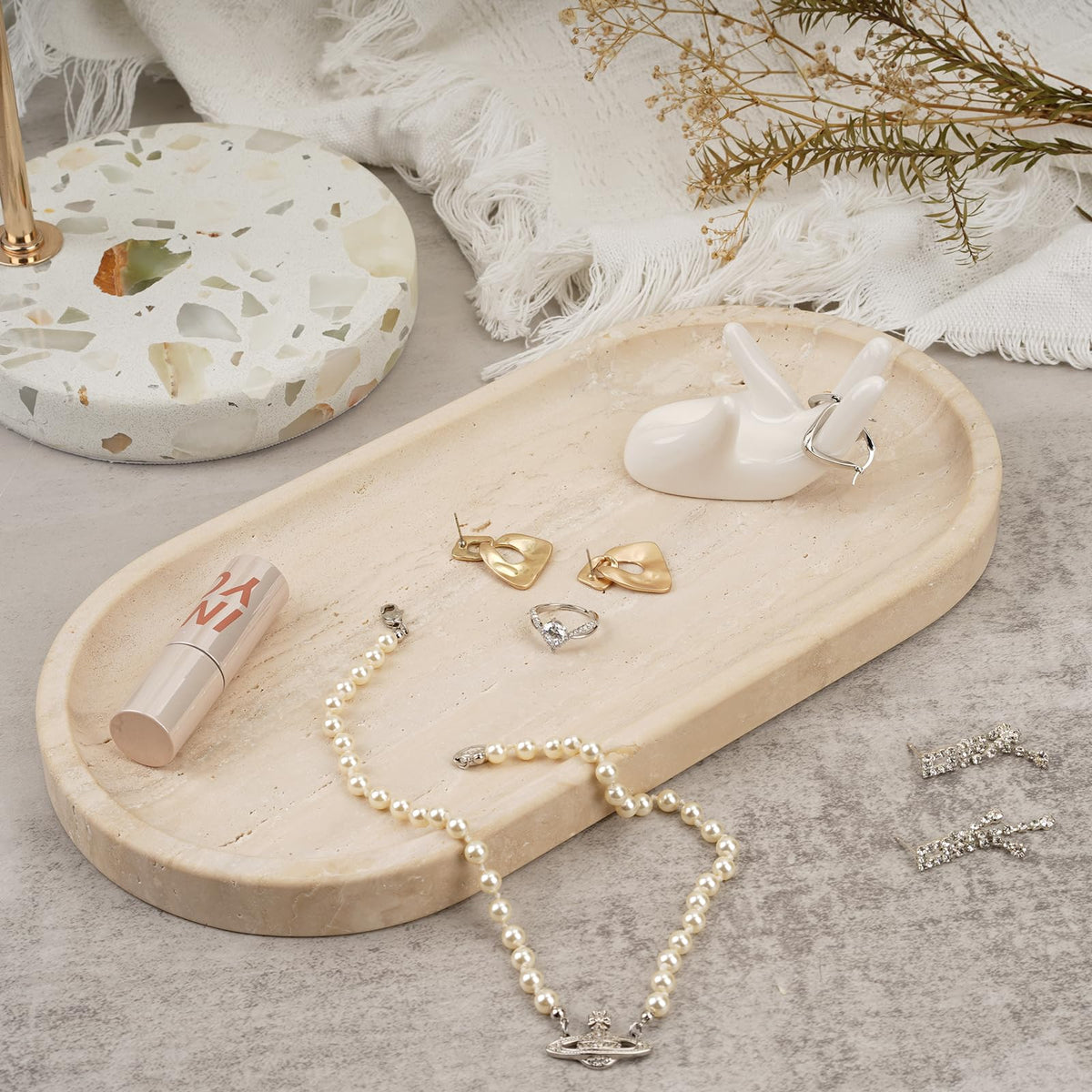 Italian Travertine Tray