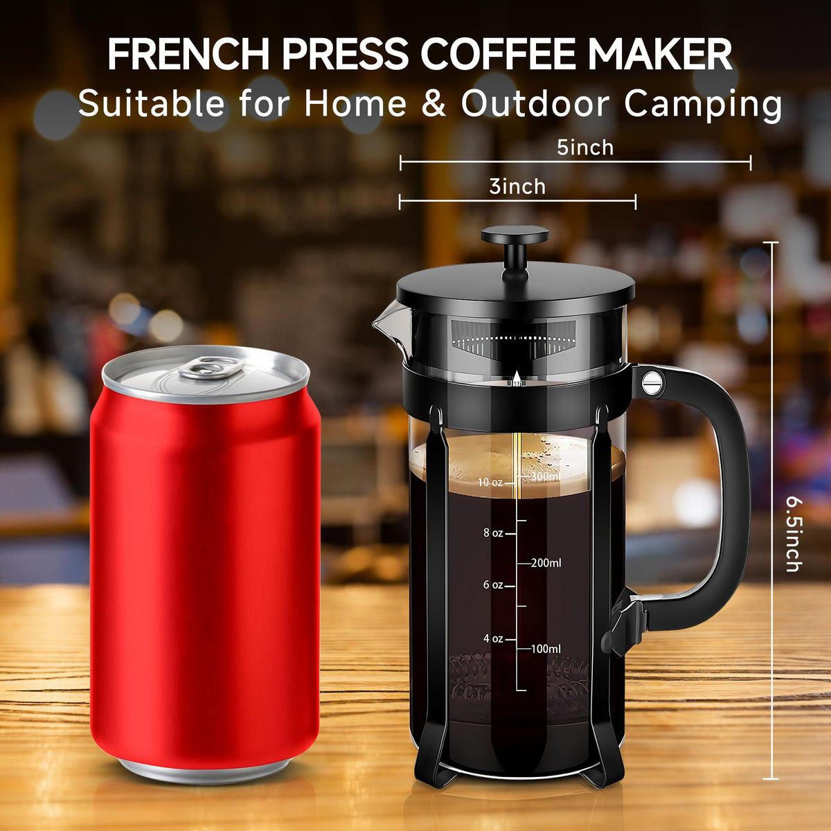 French Press Coffee Maker 304 Stainless Steel Coffee Press