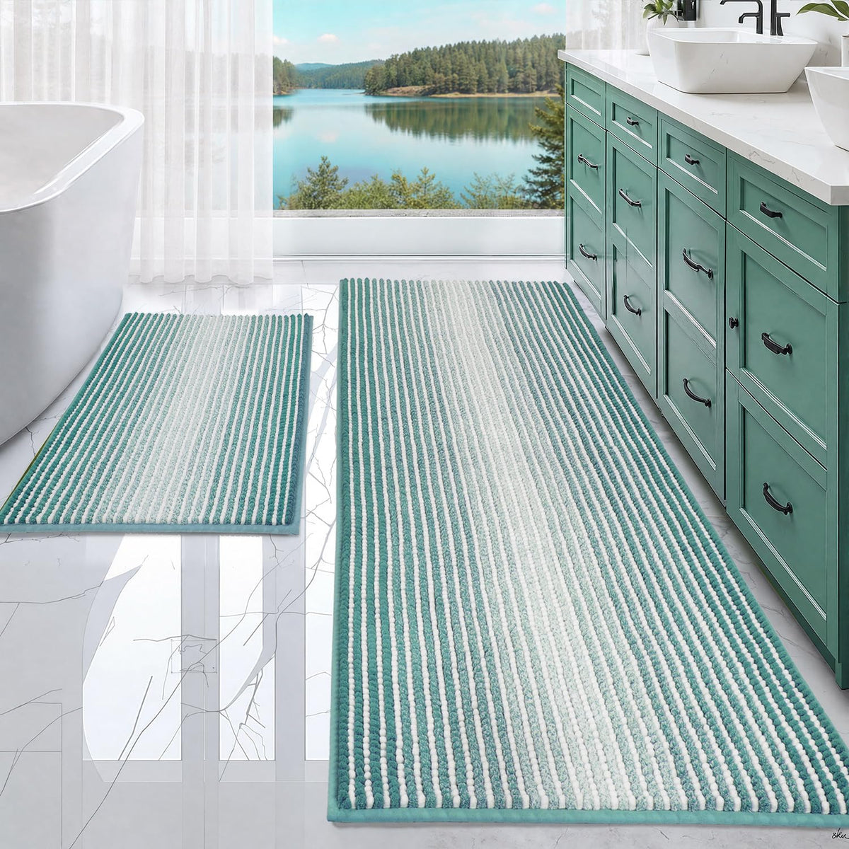 Bathroom Rugs Sets 2 Piece (15.93 Sq Ft)