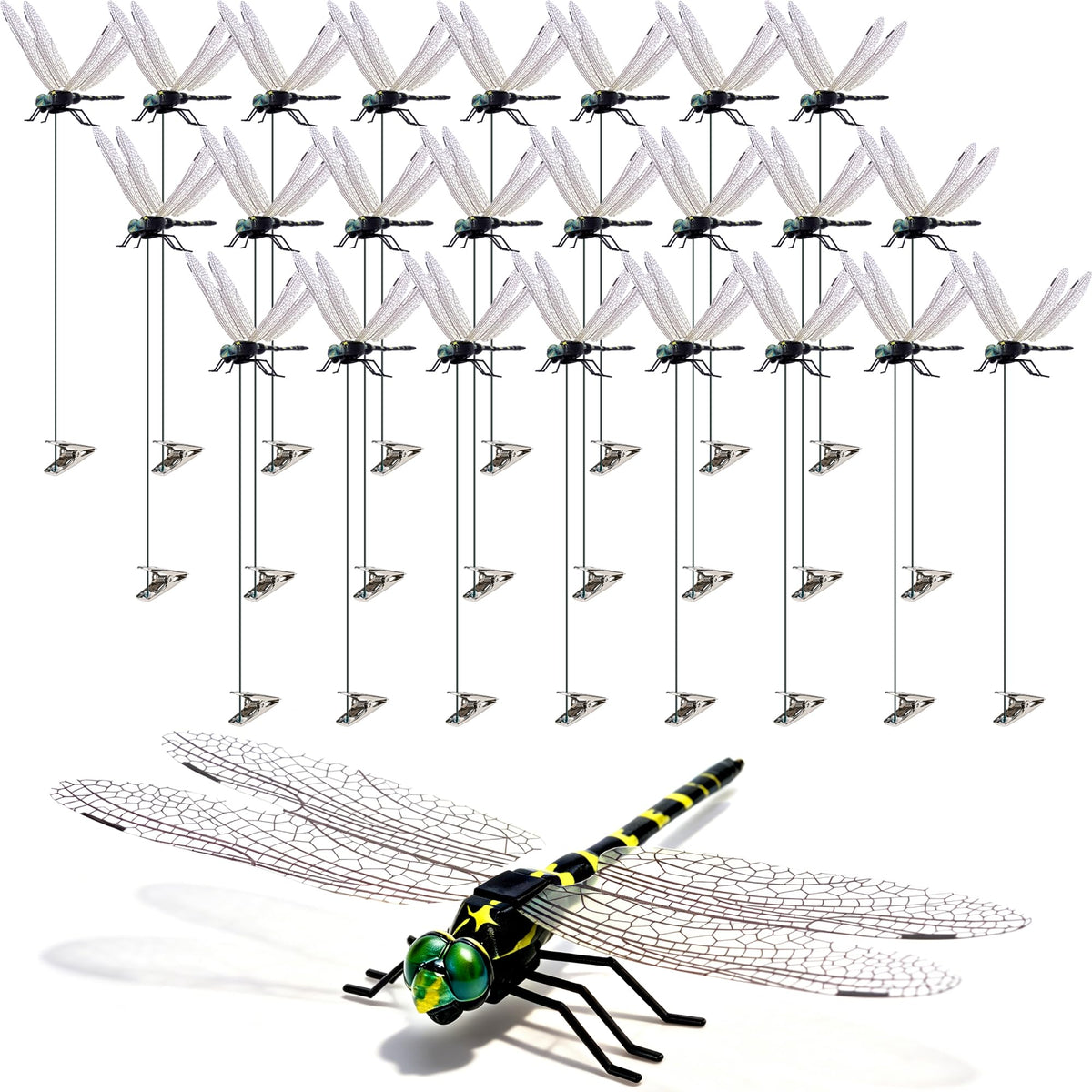 24 Pack 3D Dragonfly Clips