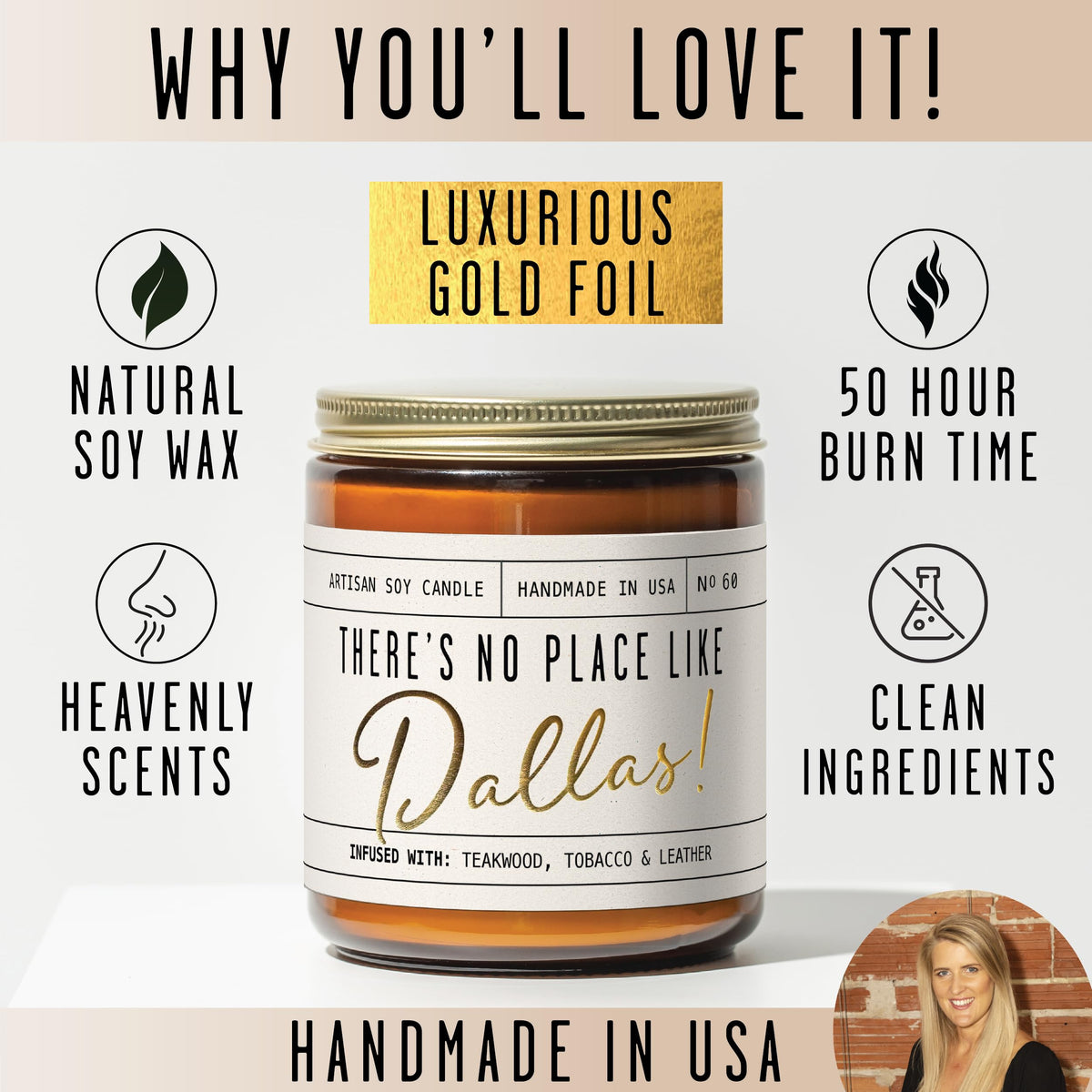Dallas Gifts Dallas Decor for Home (9 Ounce)