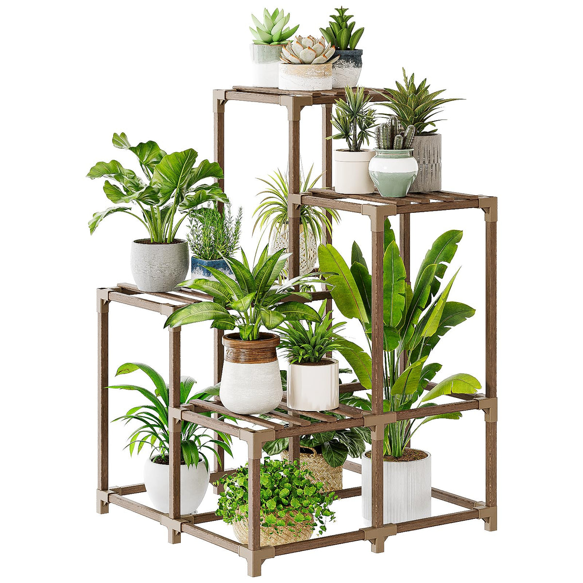 Corner Plant Stand Indoor Outdoor Plant Shelf Small Plant Table