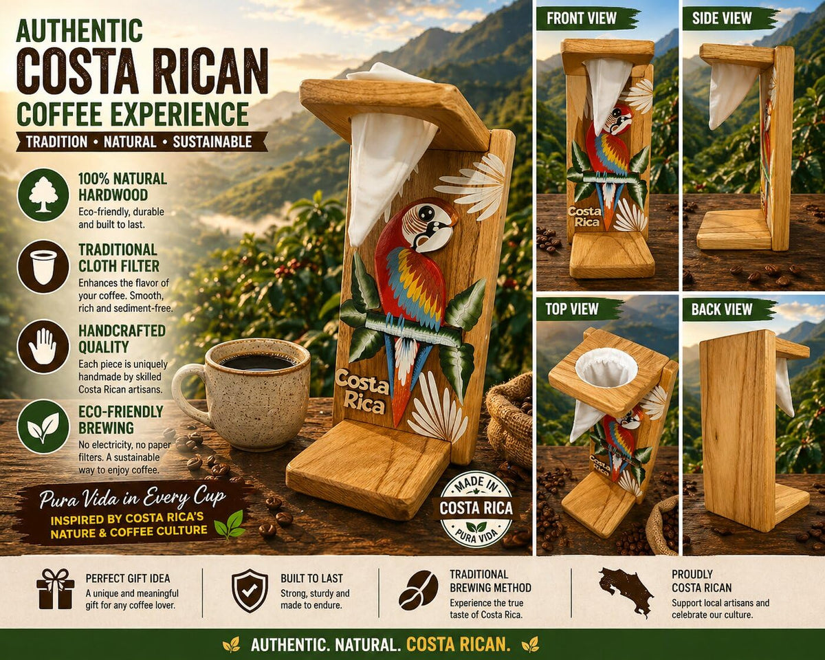 Chorreador Costa Rican handcrafted foldable wooden pour