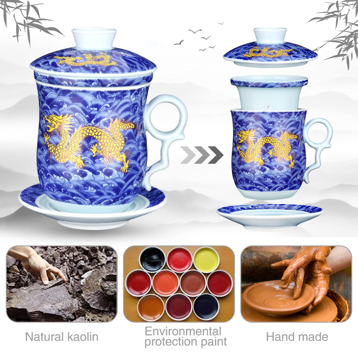Chinese Tea Cup with Lid