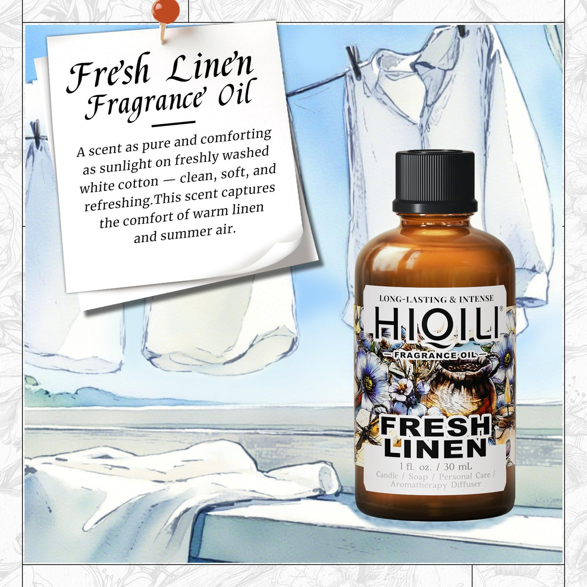 Fresh Linen Fragrance Oil for Laundry