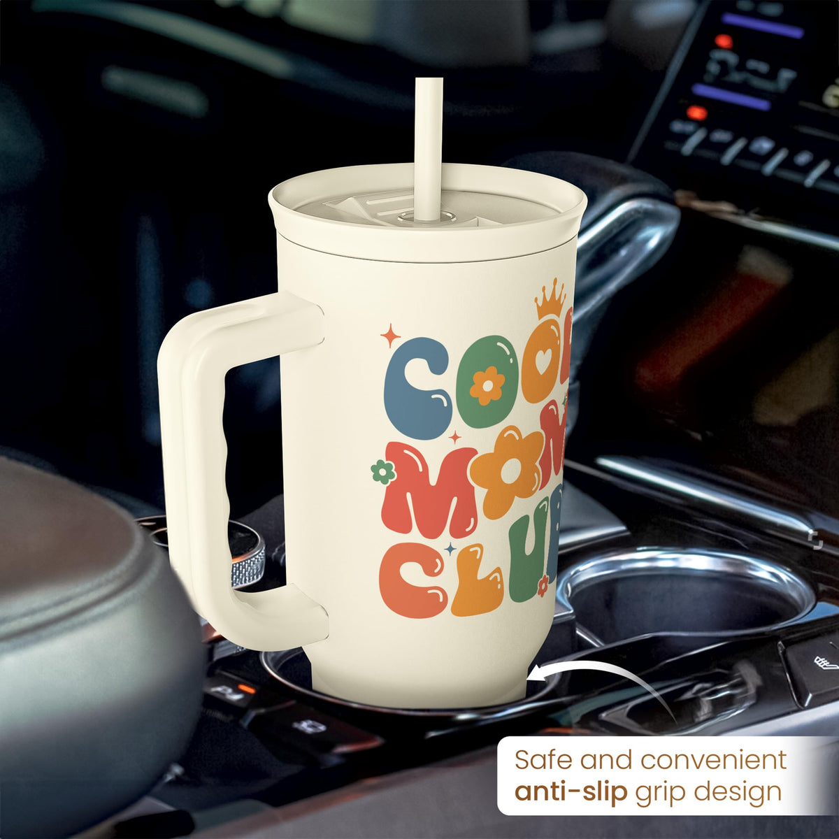 Mom Tumbler with Handle 40oz