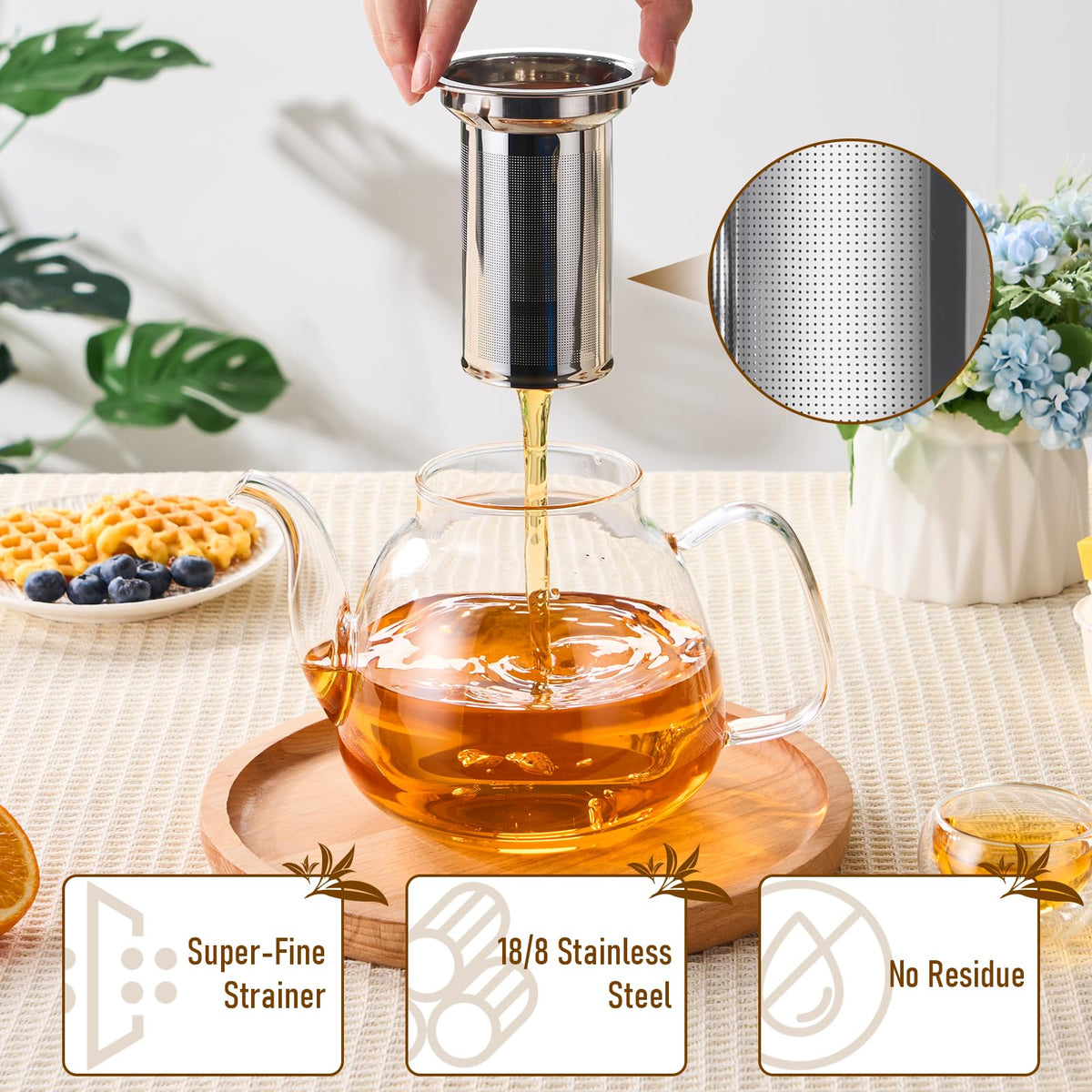 Tea Pot with Infuser and Lid