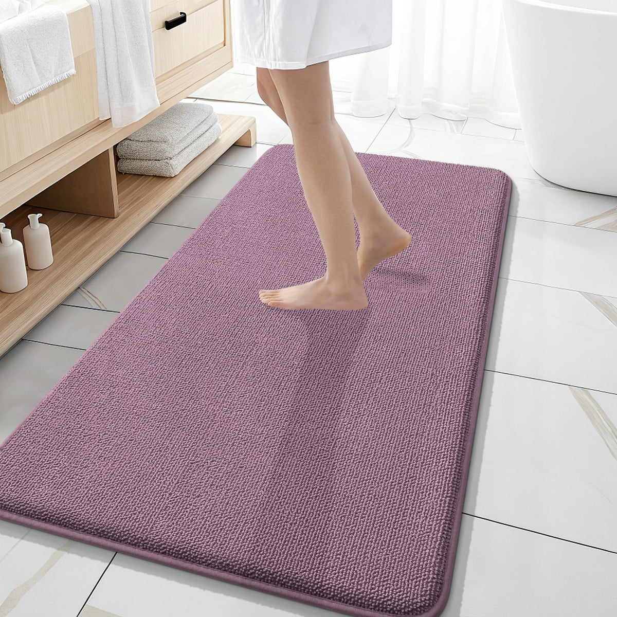 Memory Foam Bathroom Runner Rug 47x20