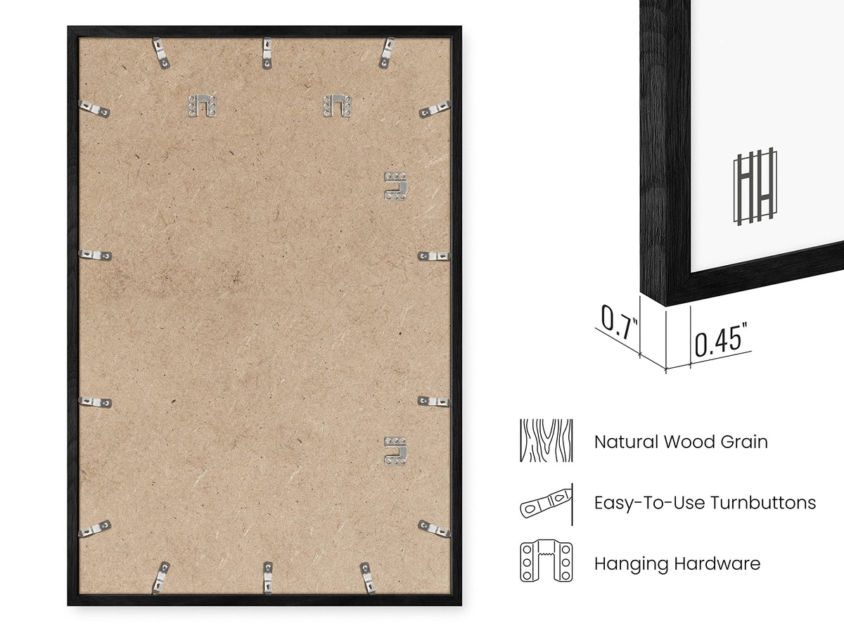24x36 Black Oak Frame Set of 4 (4 Count)