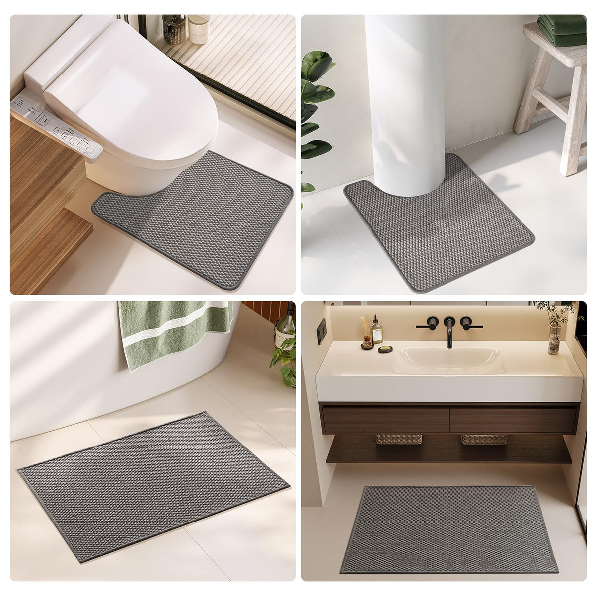 Bathroom Rugs Non Slip Washable