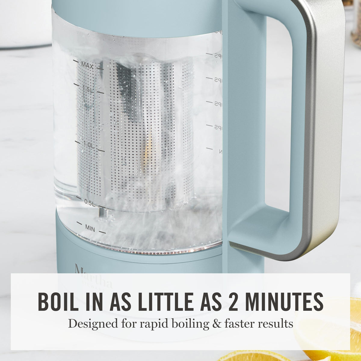 1.7L Glass Carafe Electric Kettle with Removable Tea Infuser