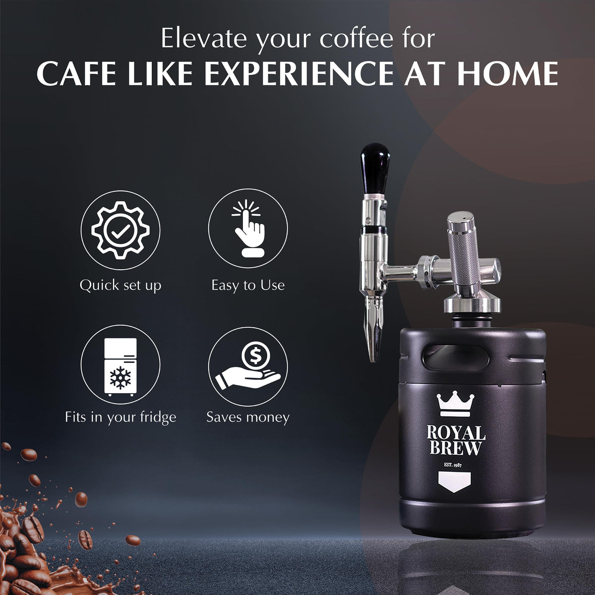 Royal Brew Nitro Cold Brew Coffee Maker