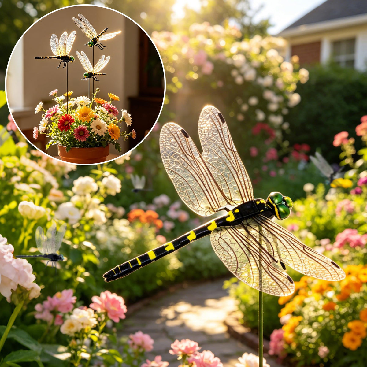 24 Pack 3D Dragonfly Clips