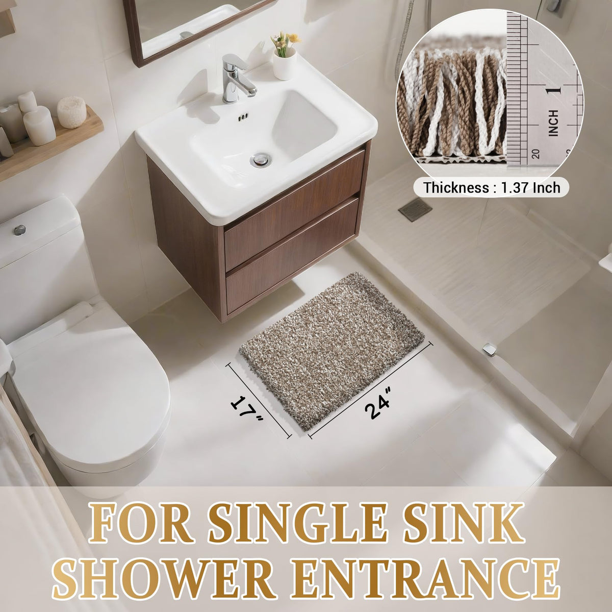 Bathroom Rugs Non Slip Washable