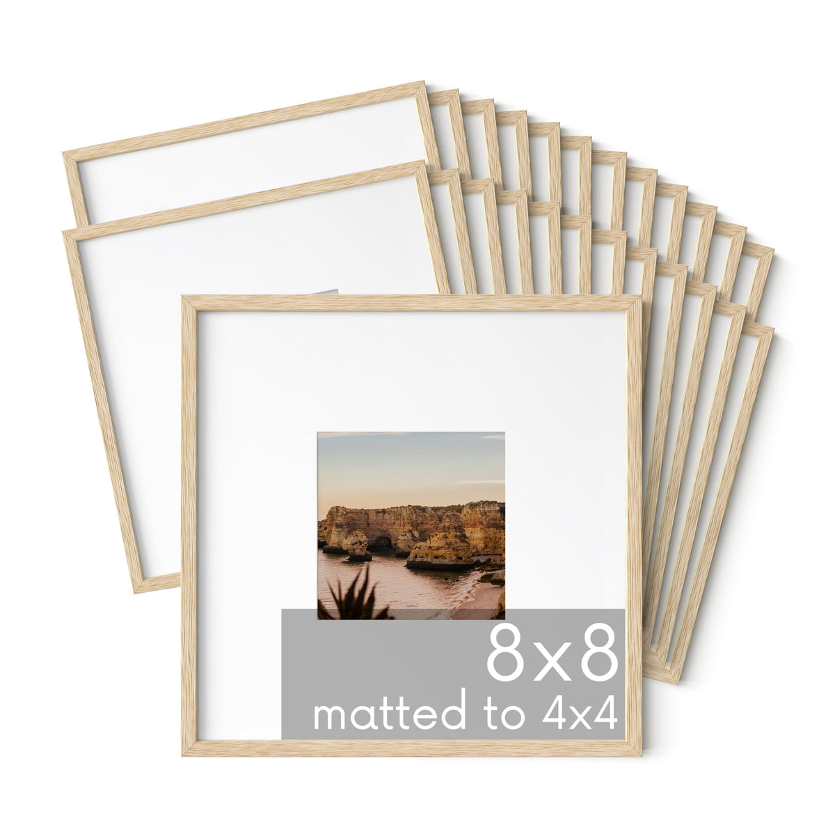 Beige Oak Wood 8x8 Picture Frames