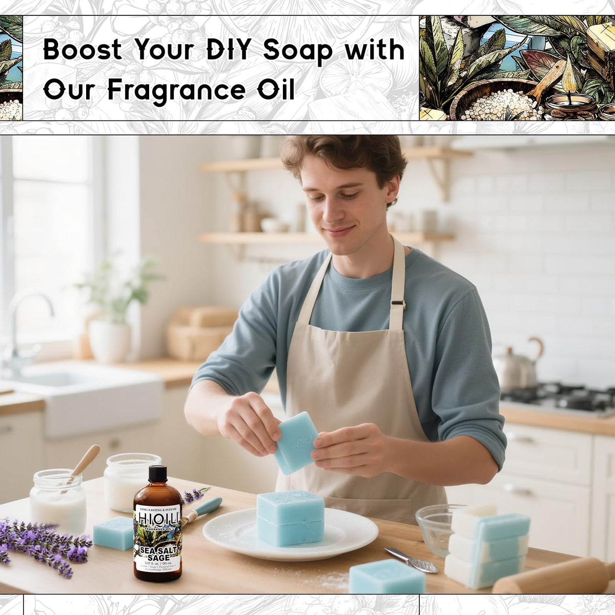 Sea Salt Sage Fragrance Oil for Diffuser (5.07 Fl Oz)